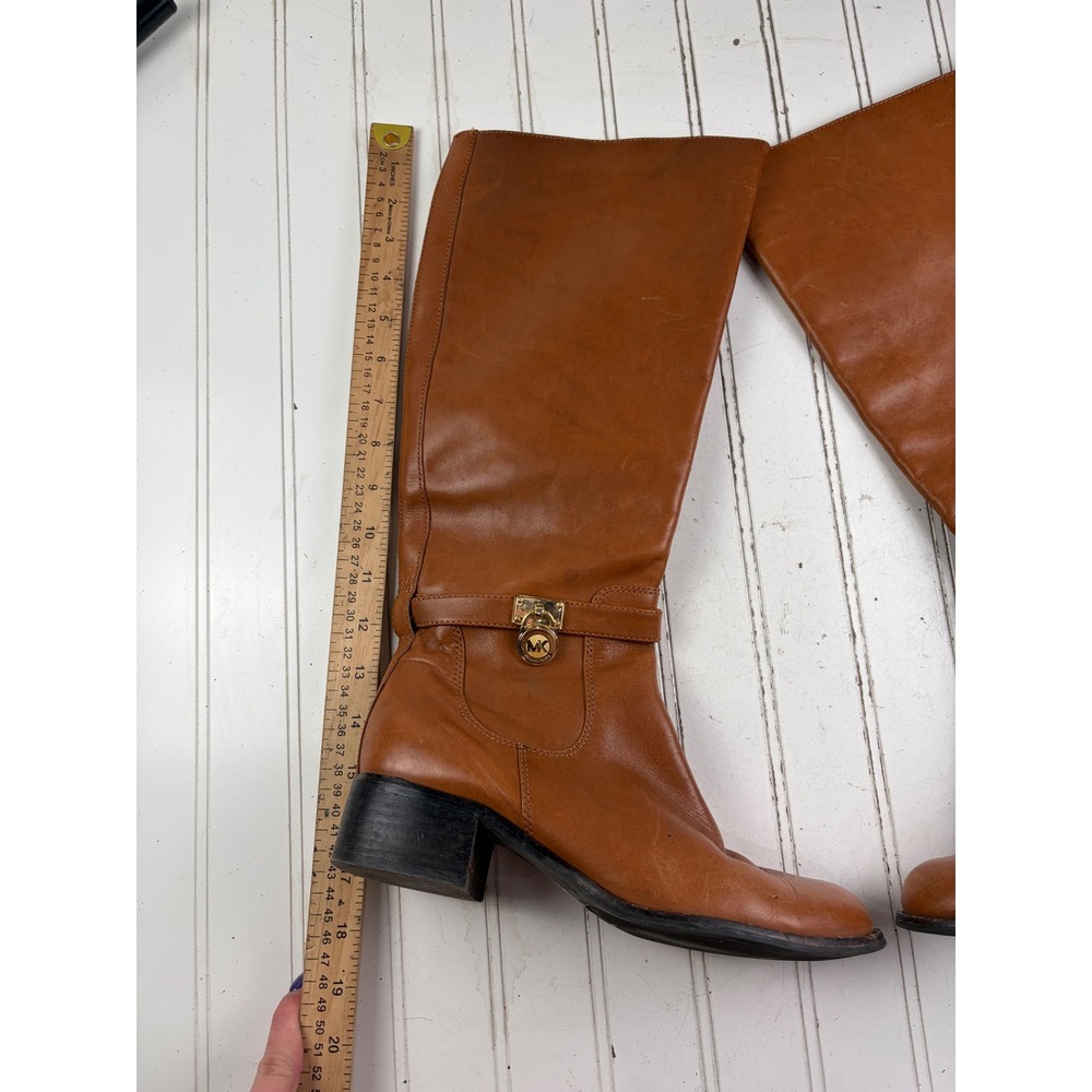 Michael Kors Hamilton Leather Tall Knee High Riding Boots Women's Size 7.5M - Picture 3 of 9